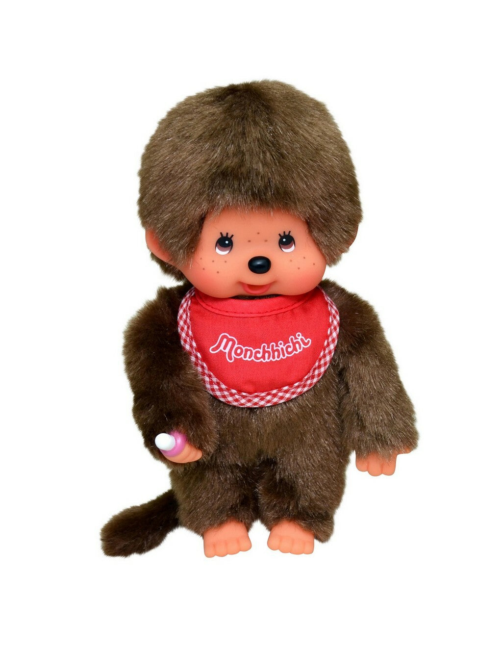 Plüsch-Monchhichi-Junge, rotes Lätzchen