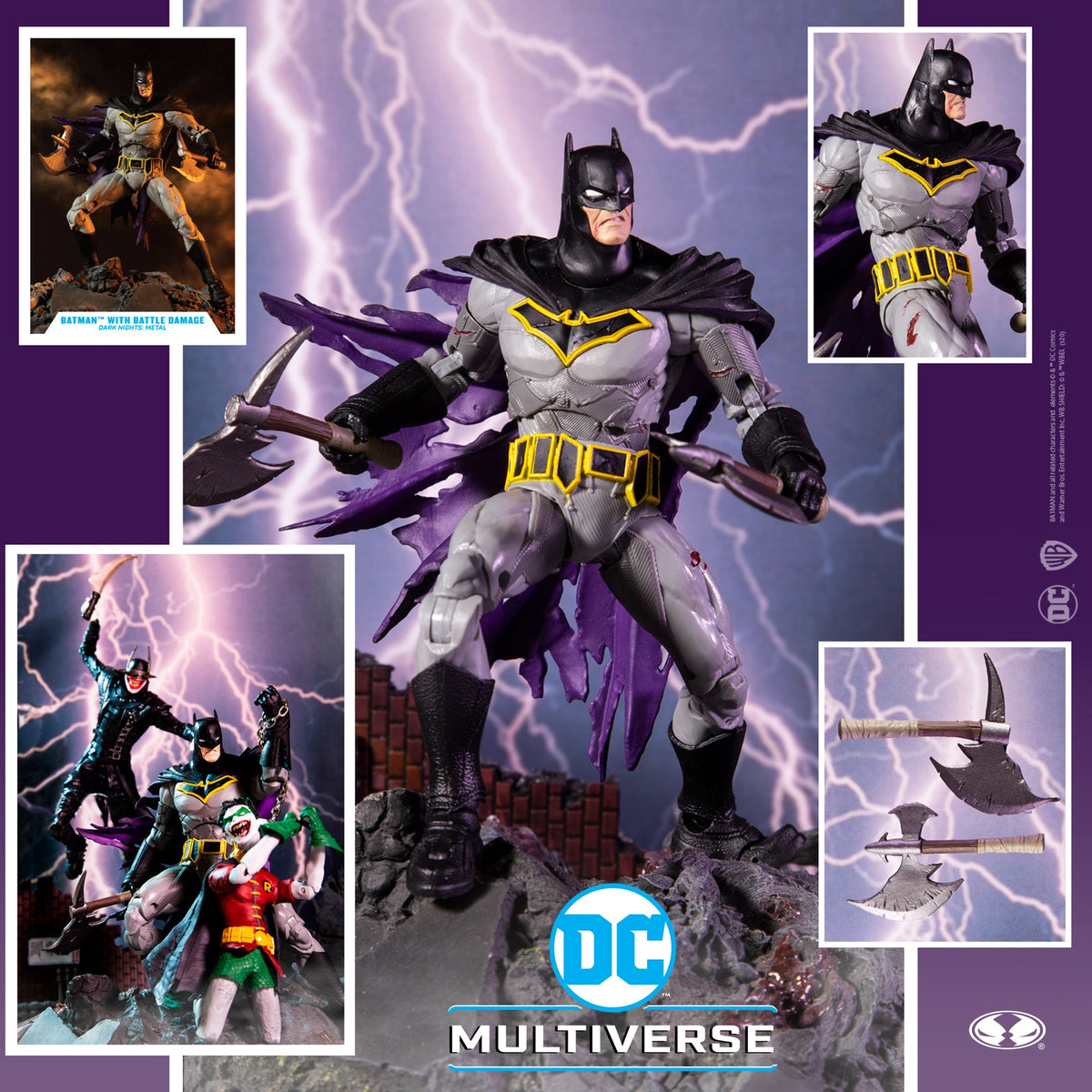Batman avec Battle Damage (Dark Knights: Metal)