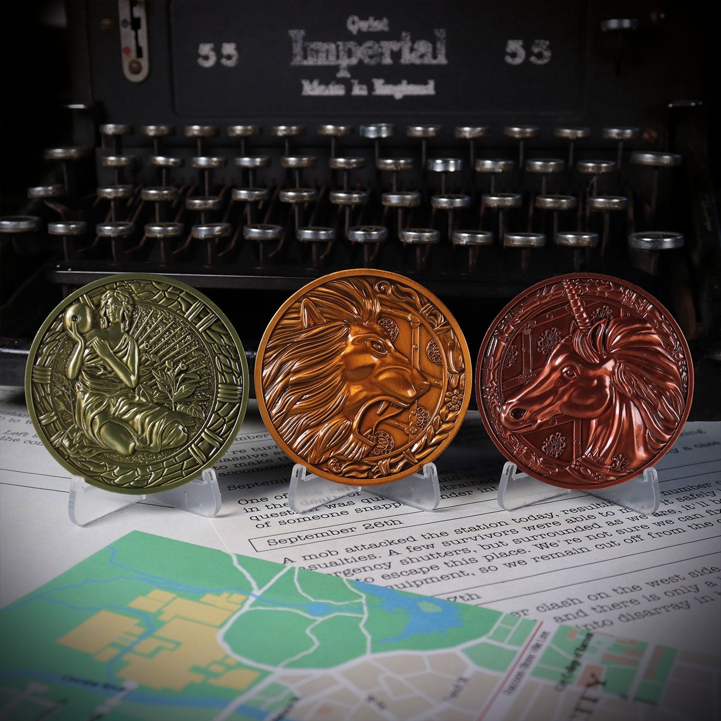 Objet collector Resident Evil - 2 - Set of 3 Medallions – US VariantSObjet collector Resident Evil - 2 - Set of 3 Medallions – US VarianteObjet collector Resident Evil - 2 - Set of 3 Medallions – US VarianttObjet collector Resident Evil - 2 - Set of 3 Medallions – US Variant Objet collector Resident Evil - 2 - Set of 3 Medallions – US VariantdObjet collector Resident Evil - 2 - Set of 3 Medallions – US VarianteObjet collector Resident Evil - 2 - Set of 3 Medallions – US Variant Objet collector Resident Evil