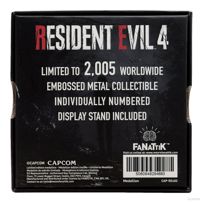 Médaillon collector Resident Evil - 4 Bitores Mendez