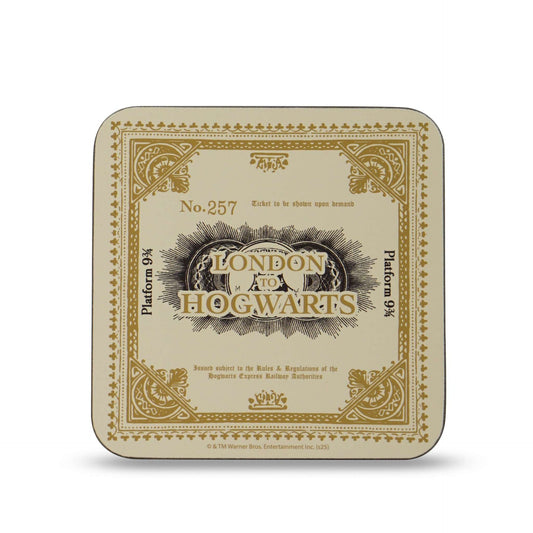 Sous-verre Harry Potter - Billet de Londres à Poudlard