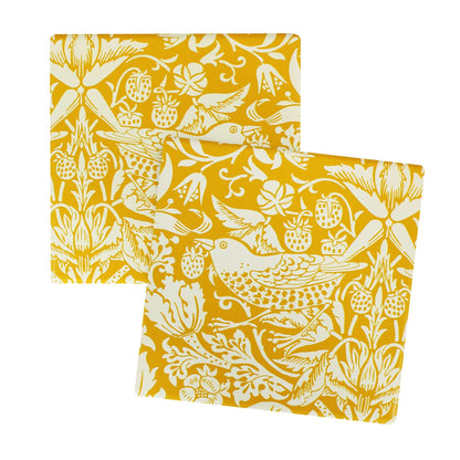 Sous-verre William Morris - Lot de 2 sous-verres en céramique Arts & Crafts Society Quince