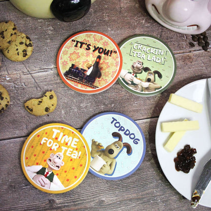 Lot de 4 sous-verres en céramique Wallace & Gromit