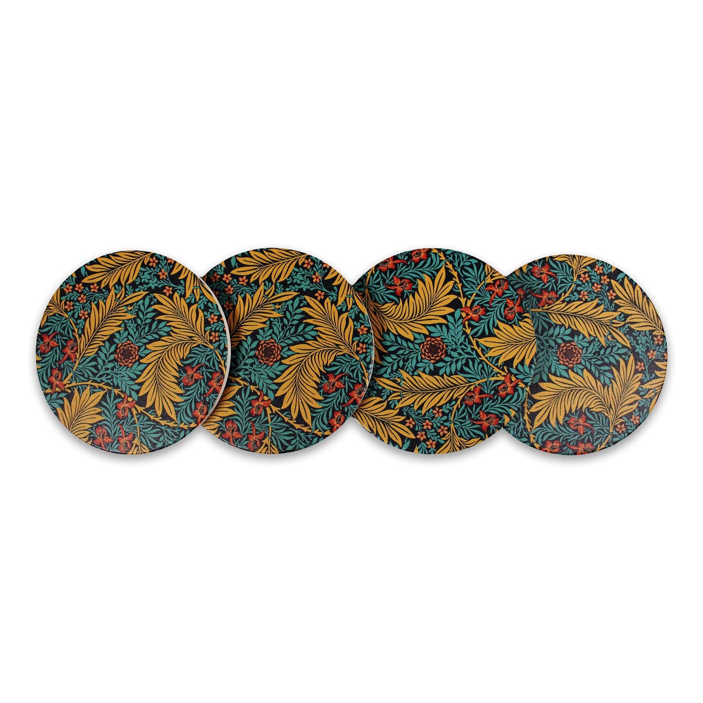 Lot de 4 sous-verres en céramique William Morris - Larkspur
