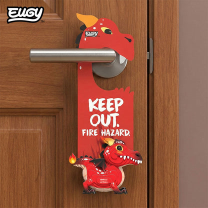 D085 Accroche-porte Dragon rouge