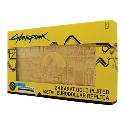 Réplique collector Cyberpunk 2077 - 24k Gold Plated Metal Eurodollar