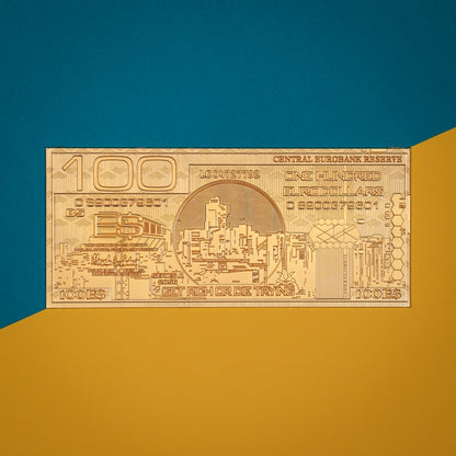 Réplique collector Cyberpunk 2077 - 24k Gold Plated Metal Eurodollar