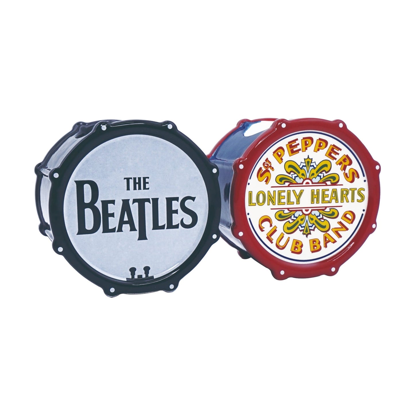 Lot de 2 coquetiers sculptés The Beatles - Sgt. Pepper