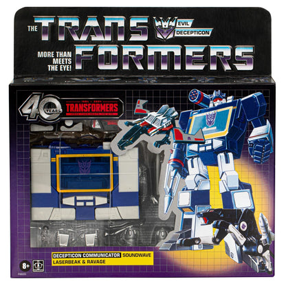 Transformers Retro G1 Soundwave, Laserbeak et Ravage (40e anniversaire) – vue produit 3