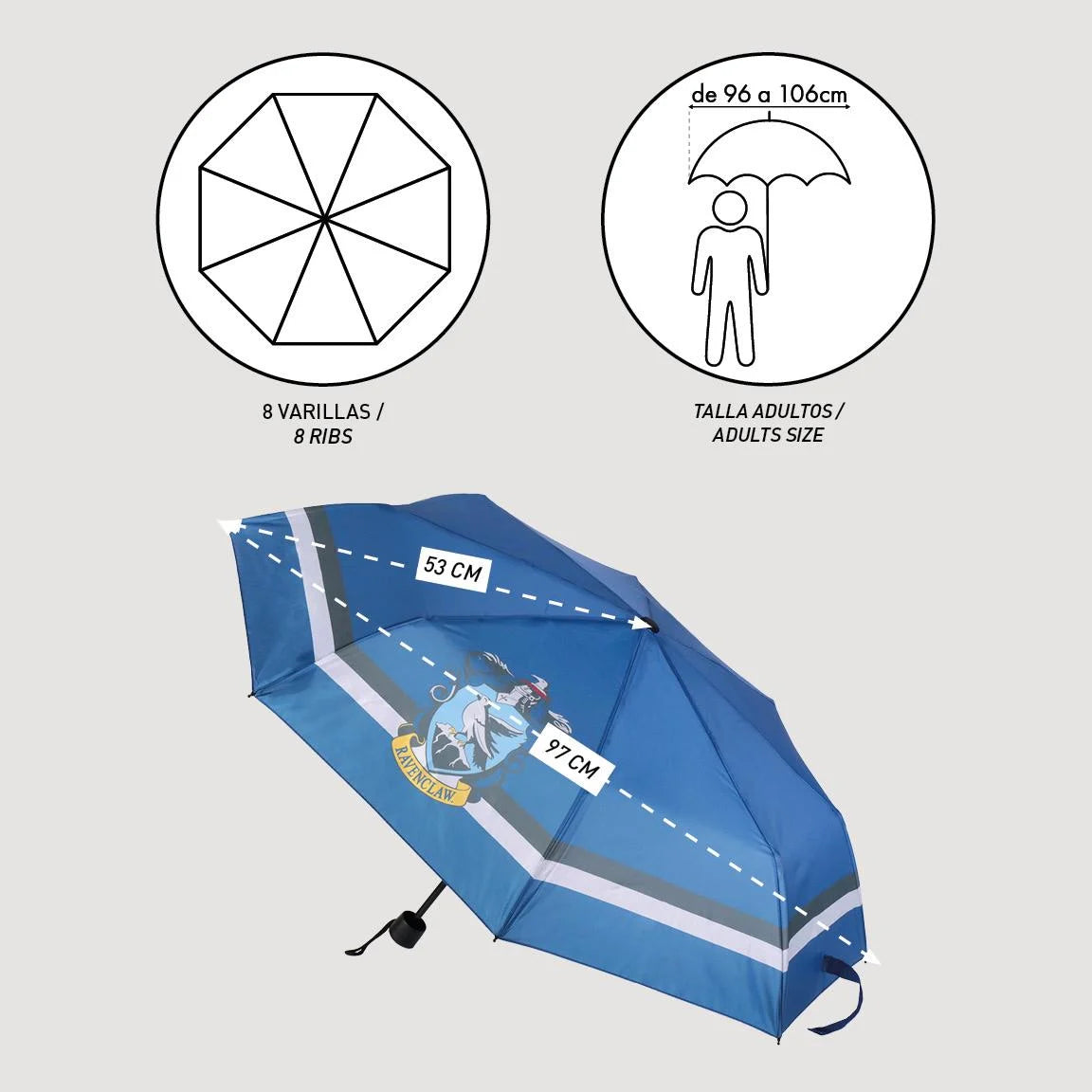 Harry Potter Foldable Umbrella - Ravenclaw