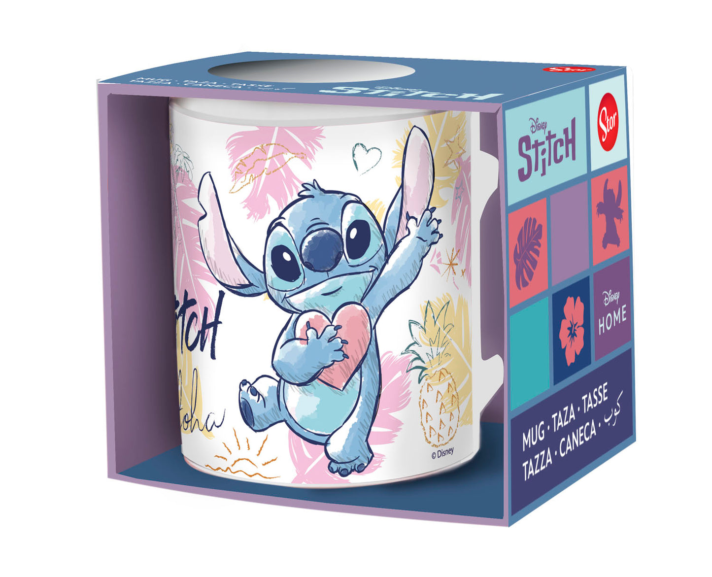 Mug en Porcelaine 325ml - STITCH - Aloha