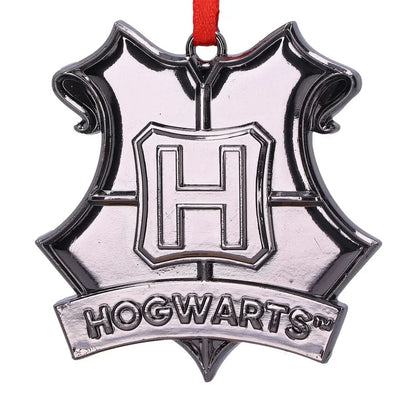 Harry Potter Christmas Decoration - Hogwarts Crest (Silver)
