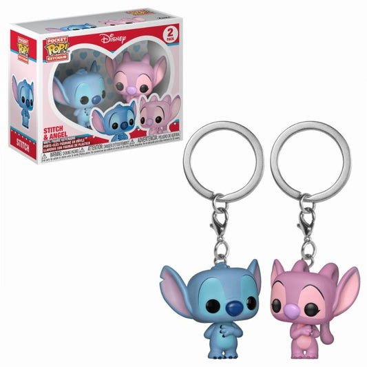 Pocket Pop Keychains : Disney Stitch & Angel (2-pack)