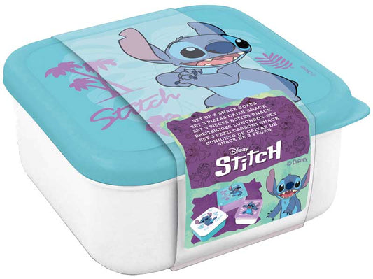 DISNEY Stitch Boîtes à Snack 3 pcs