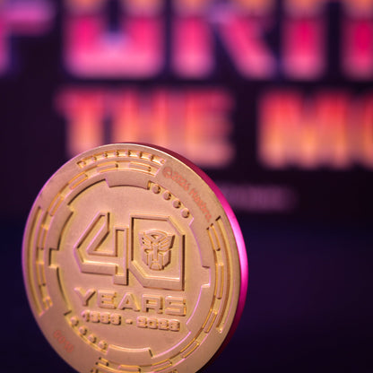 Transformers: The Movie – Limited Edition 40th Anniversary Misty Gold Plated Presentation Coin