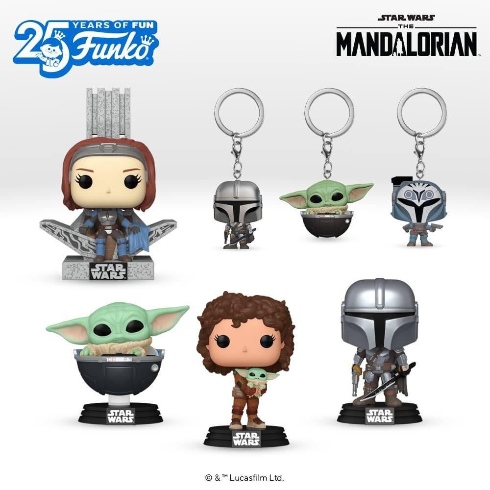 The Mandalorian with Darksaber - Pop! Keychain