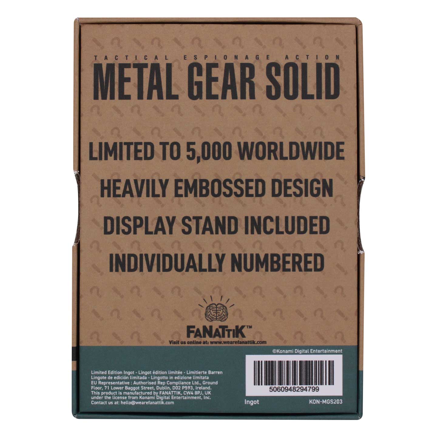Lingot collector Metal Gear Solid - 2 Raiden