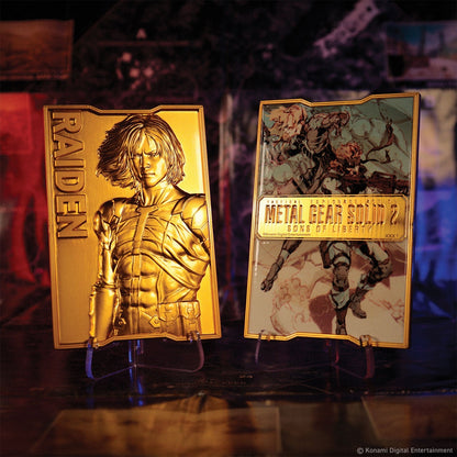 Lingot collector Metal Gear Solid - 2 24k Gold Plated Raiden