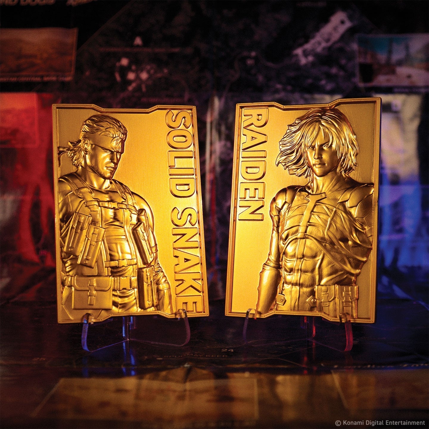 Lingot collector Metal Gear Solid - 2 24k Gold Plated Raiden