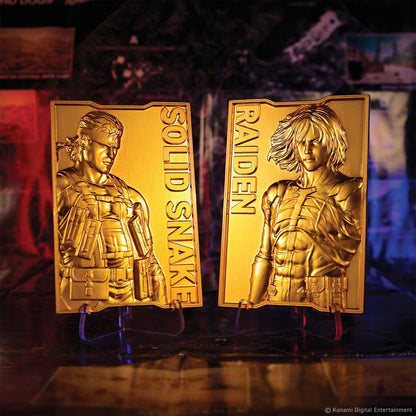 Lingot collector Metal Gear Solid - 2 24k Gold Plated Raiden