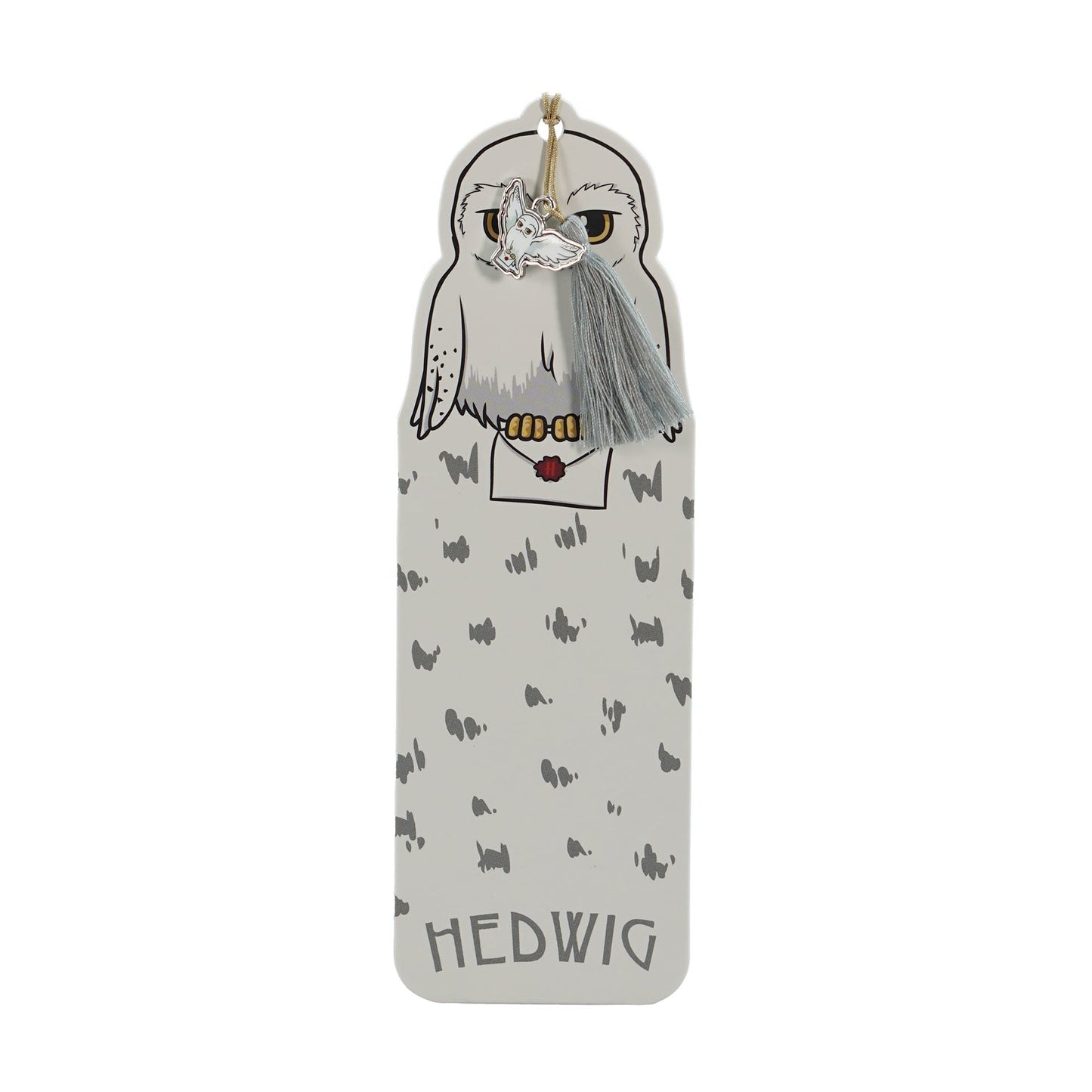 Marque-page avec breloque et pompon Harry Potter - Hedwige