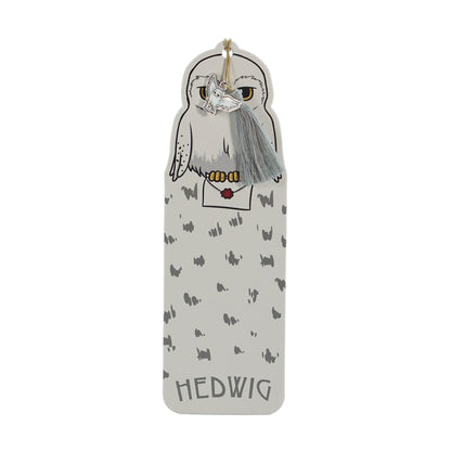 Marque-page avec breloque et pompon Harry Potter - Hedwige