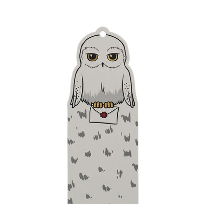 Marque-page avec breloque et pompon Harry Potter - Hedwige