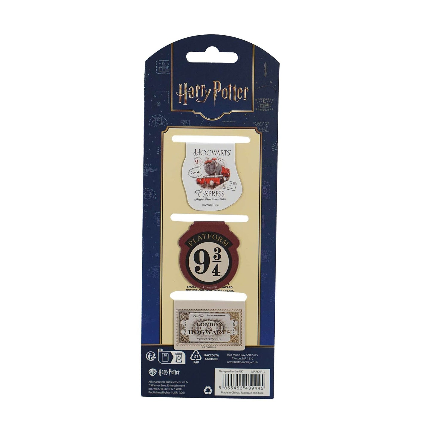 Lot de marque-pages magnétiques Harry Potter - En route pour Poudlard
