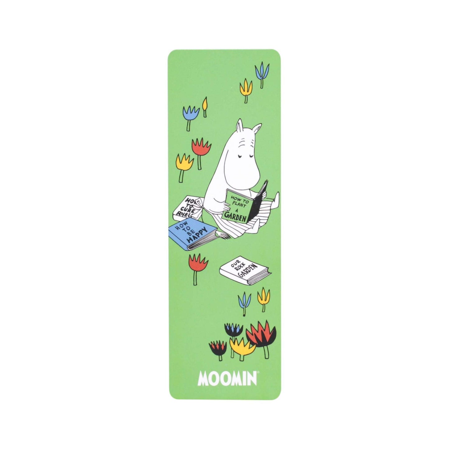 Moomin Lesezeichen aus Papier – Gartenpicknick und Lesen