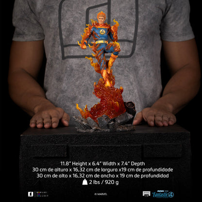 Statue Human Torch (Blue Suit Variant) - Fantastic Four - Art Scale 1/10 - The Fantastic Four