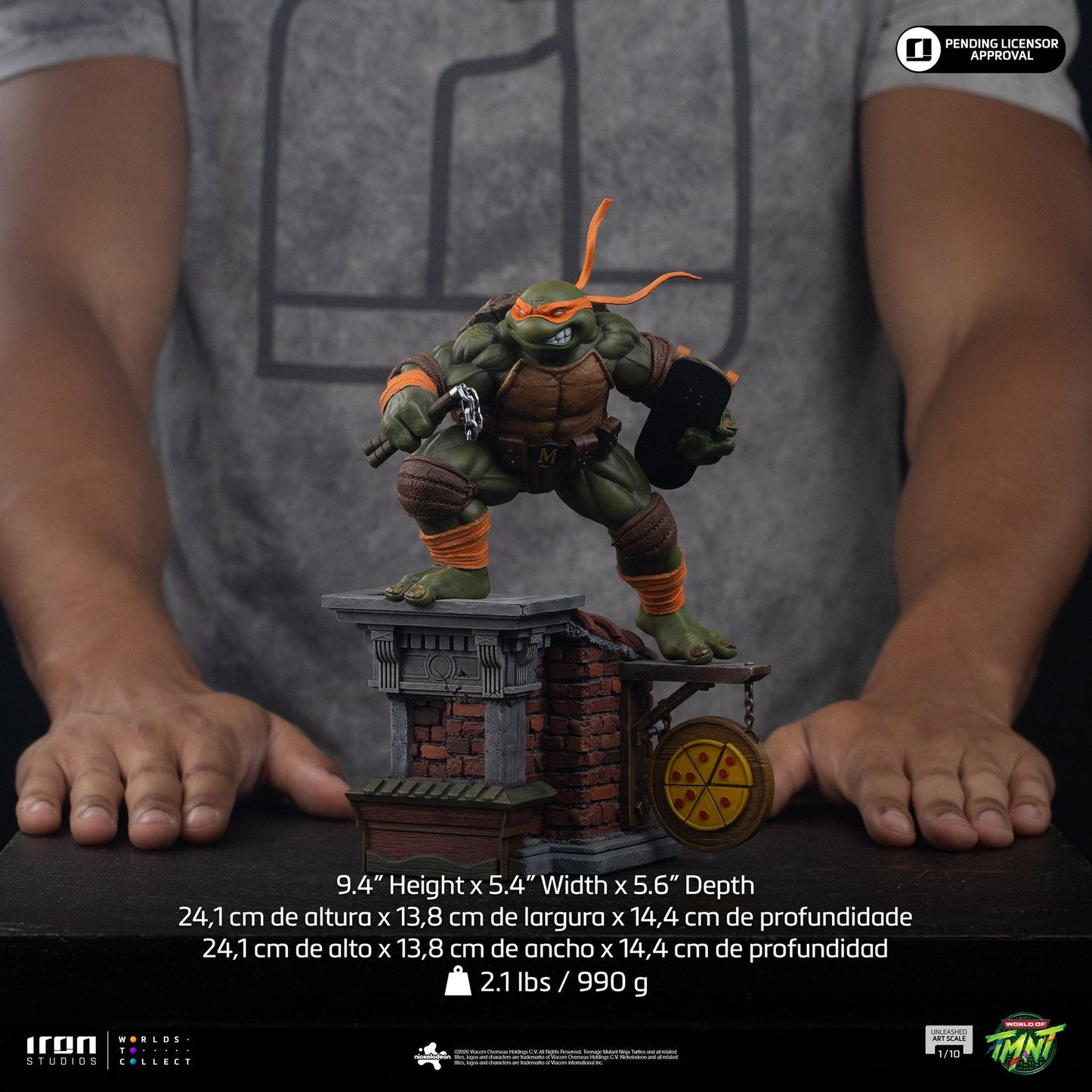 Statue Michelangelo Entfesselt - Teenage Mutant Ninja Turtles - Art Scale 1/10