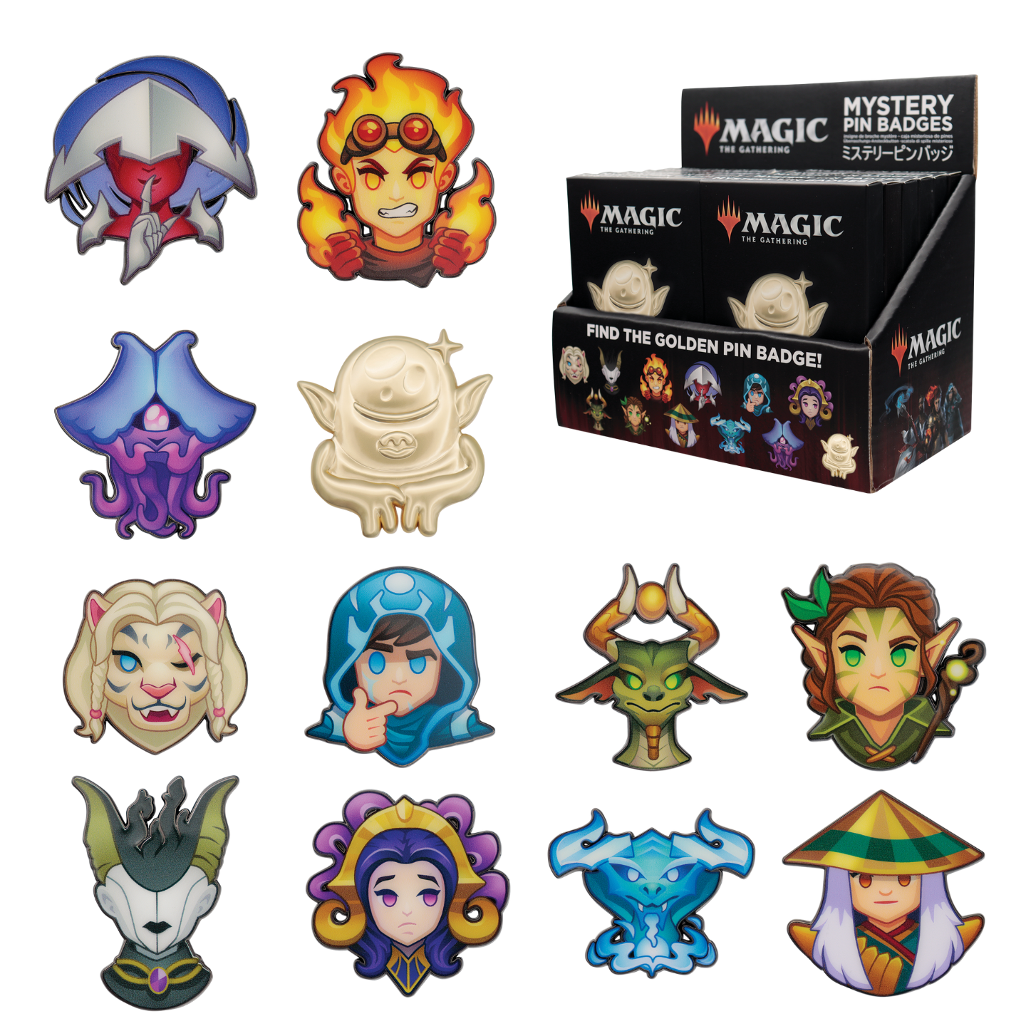 Display de 12 blind boxes Magic: - The Gathering Mystery Pins CDU of x