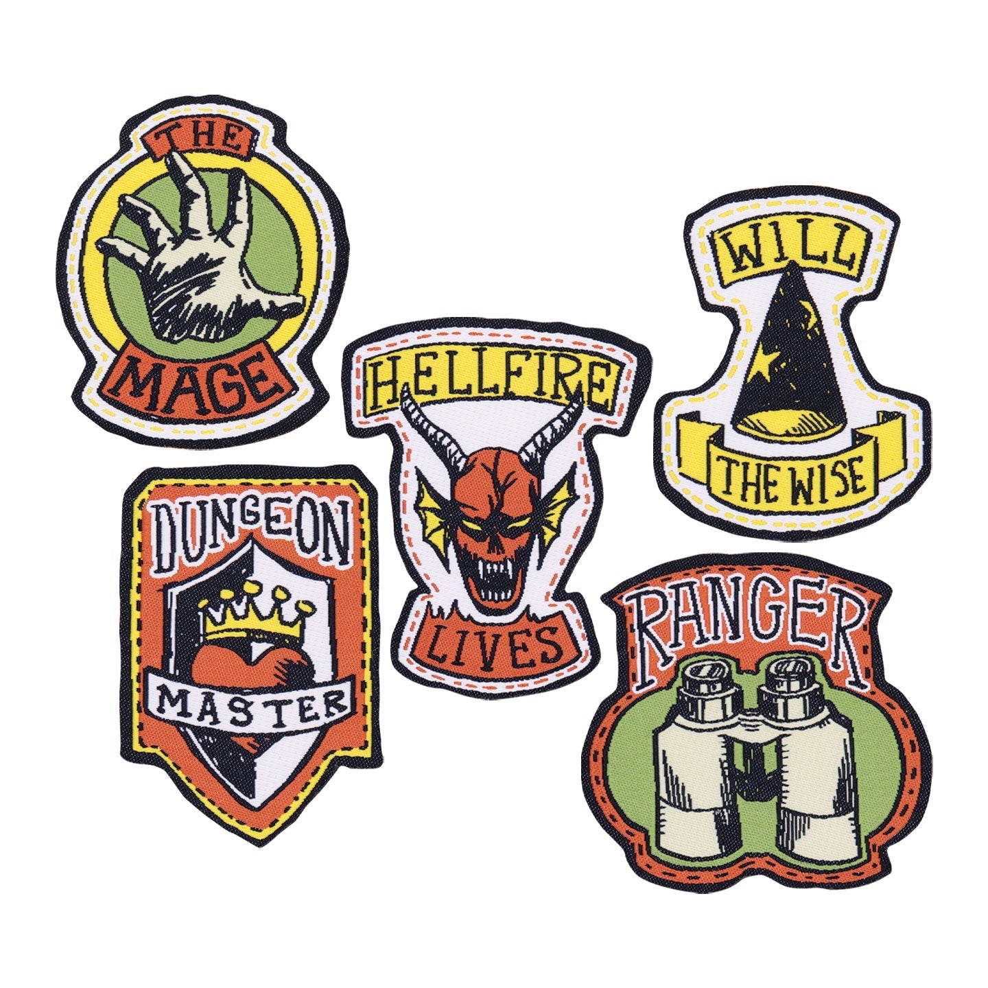 Objet collector Stranger Things - Set of Five Fabric Patches