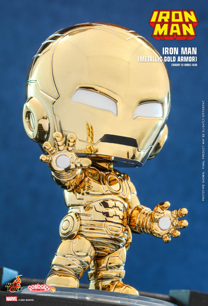 Iron Man (kovové zlaté brnenie) Cosbaby