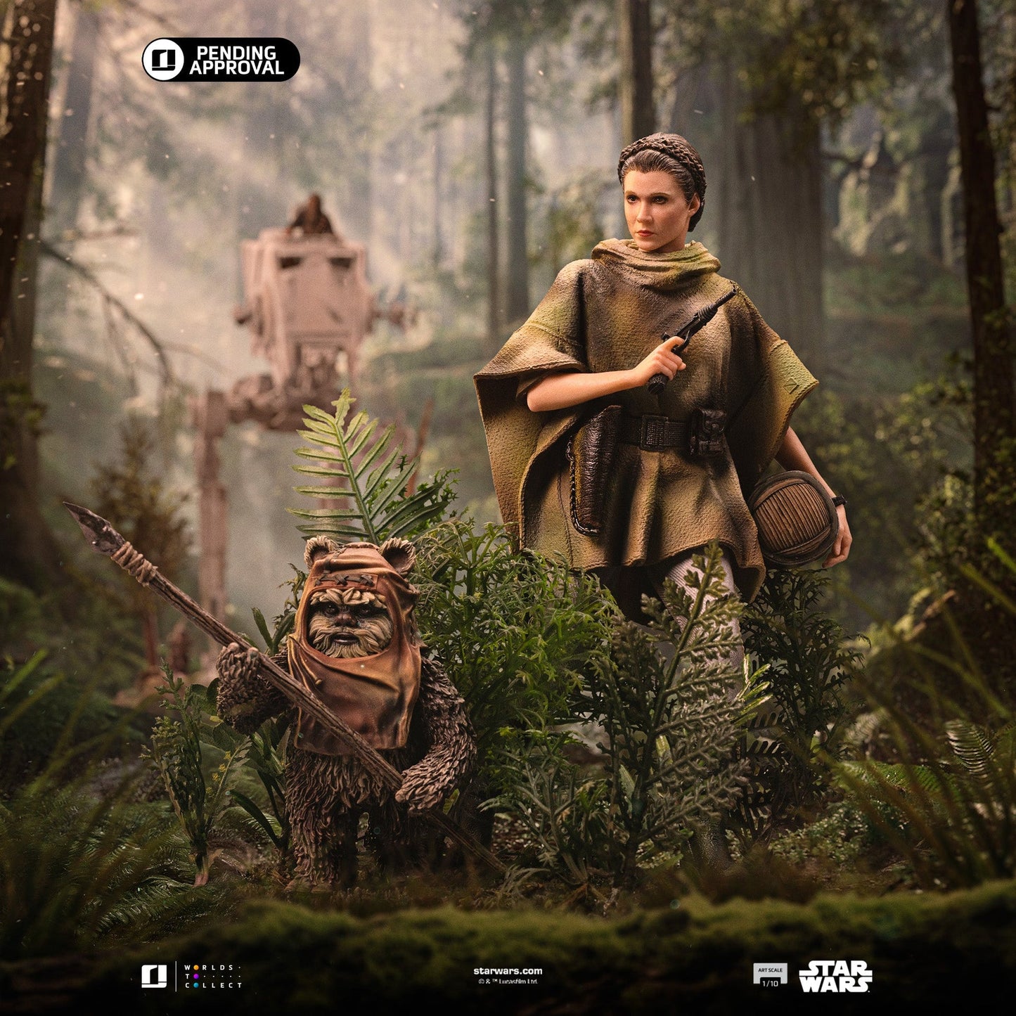 Statue Leia und Wicket – Star Wars Episode VI – Art Scale 1/10
