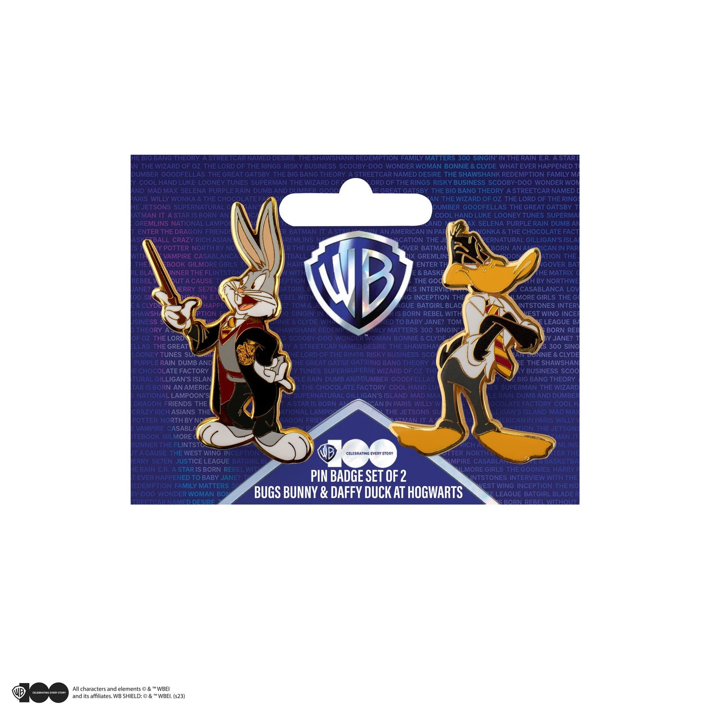 *Set de 2 Pin's Bugs Bunny & Daffy Duck à Poudlard