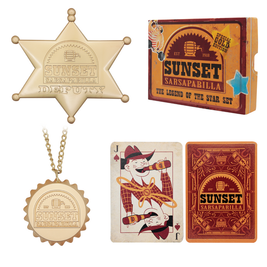Objet collector Fallout - Sunset Sarsaparilla Legend of the Star Set – Gold Coloured Edition