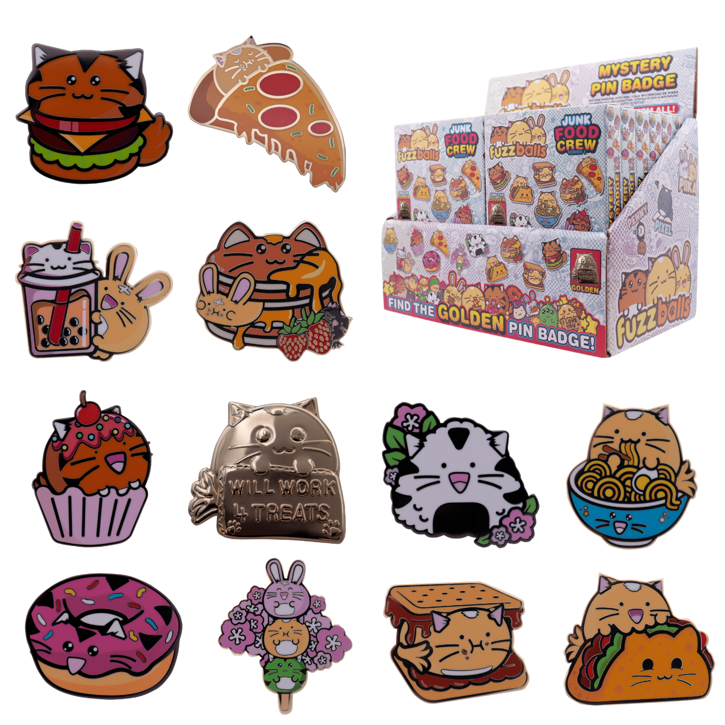 Display de 12 blind boxes Fuzzballs - Mystery
