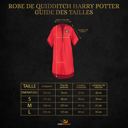 Robe de Quidditch Gryffondor personnalisable