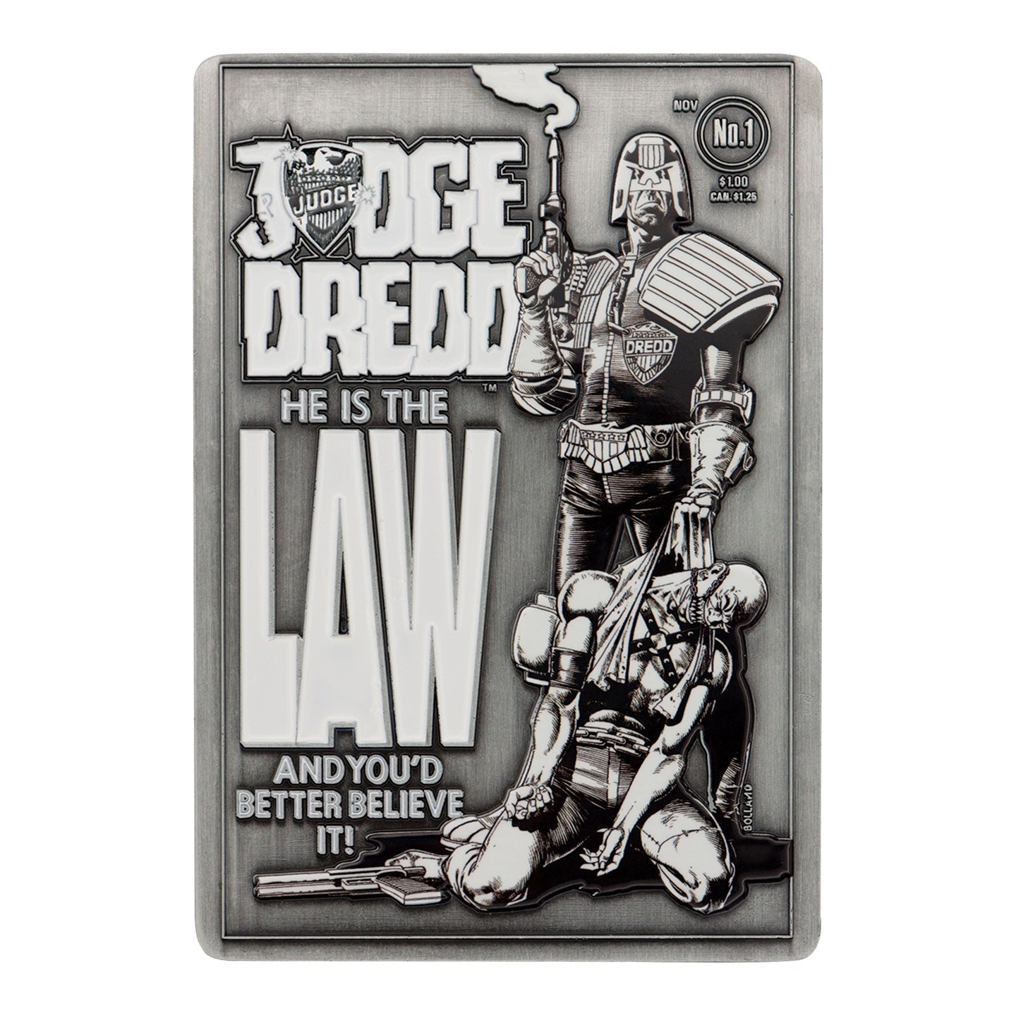Lingot collector 2000 AD - Judge Dredd Comic Book Cover