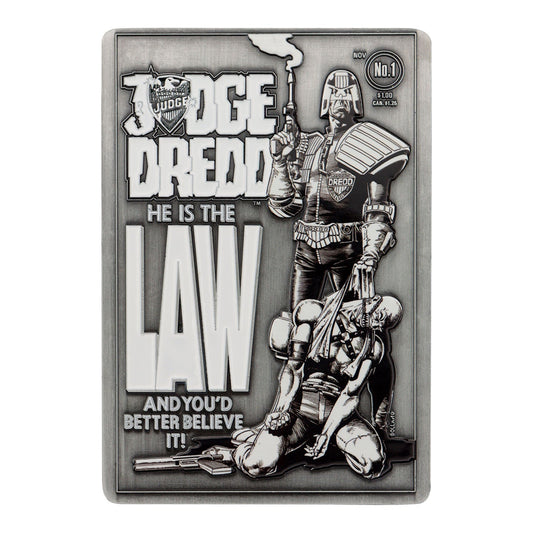 Lingot collector 2000 AD - Judge Dredd Comic Book Cover
