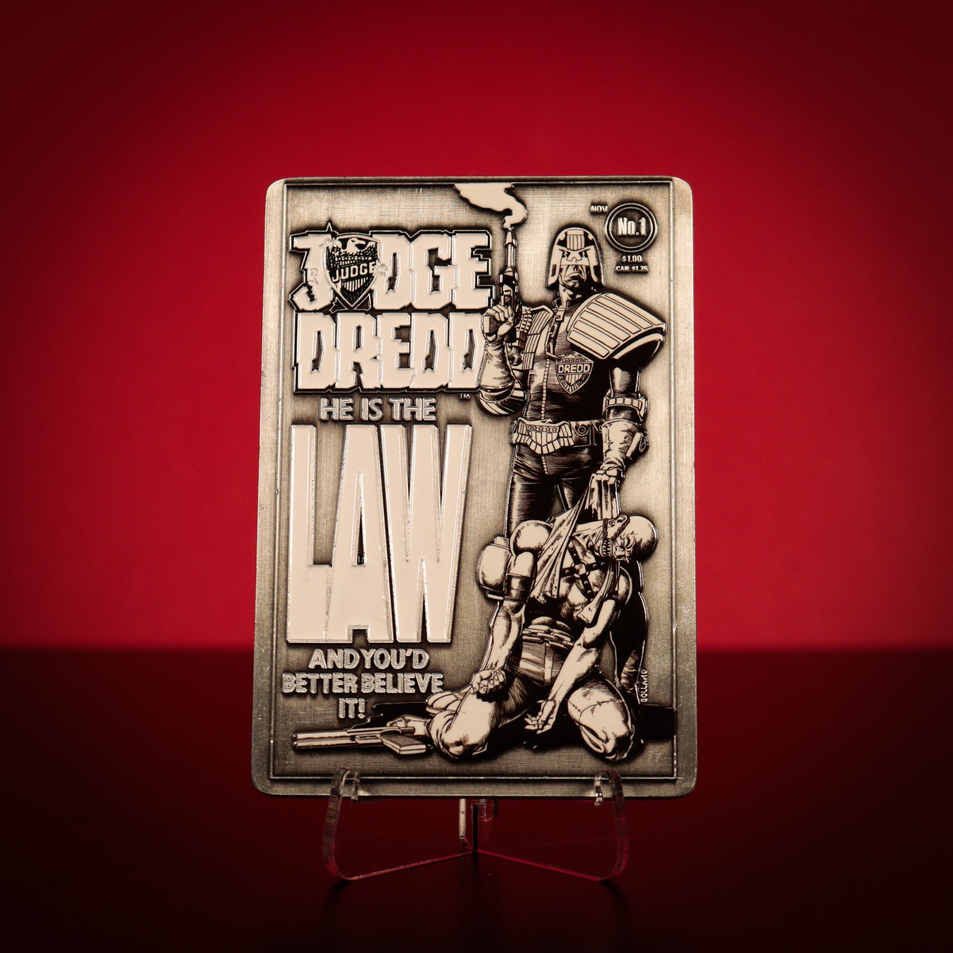 Lingot collector 2000 AD - Judge Dredd Comic Book Cover