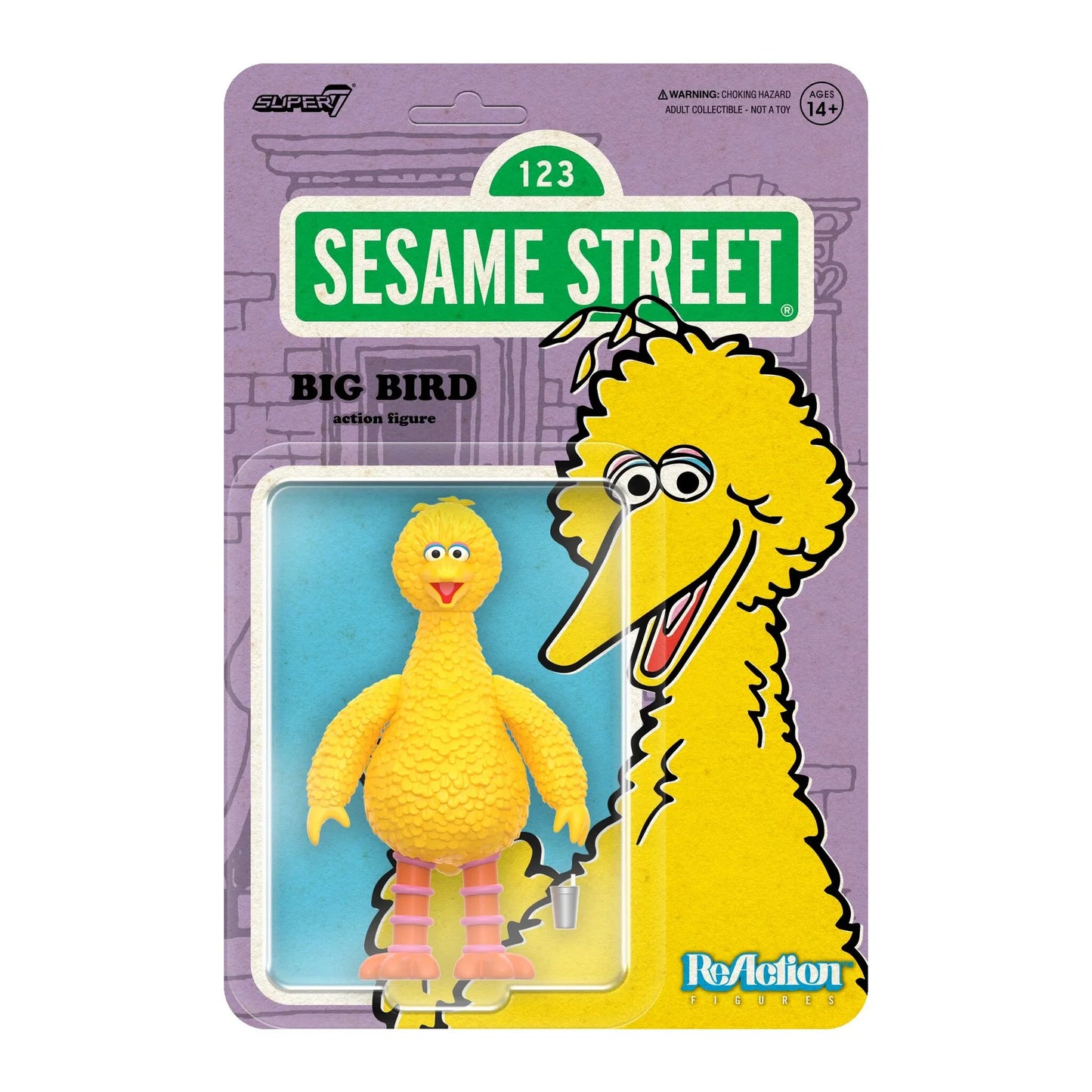 sesame street reaction figures wave 3 big bird super7