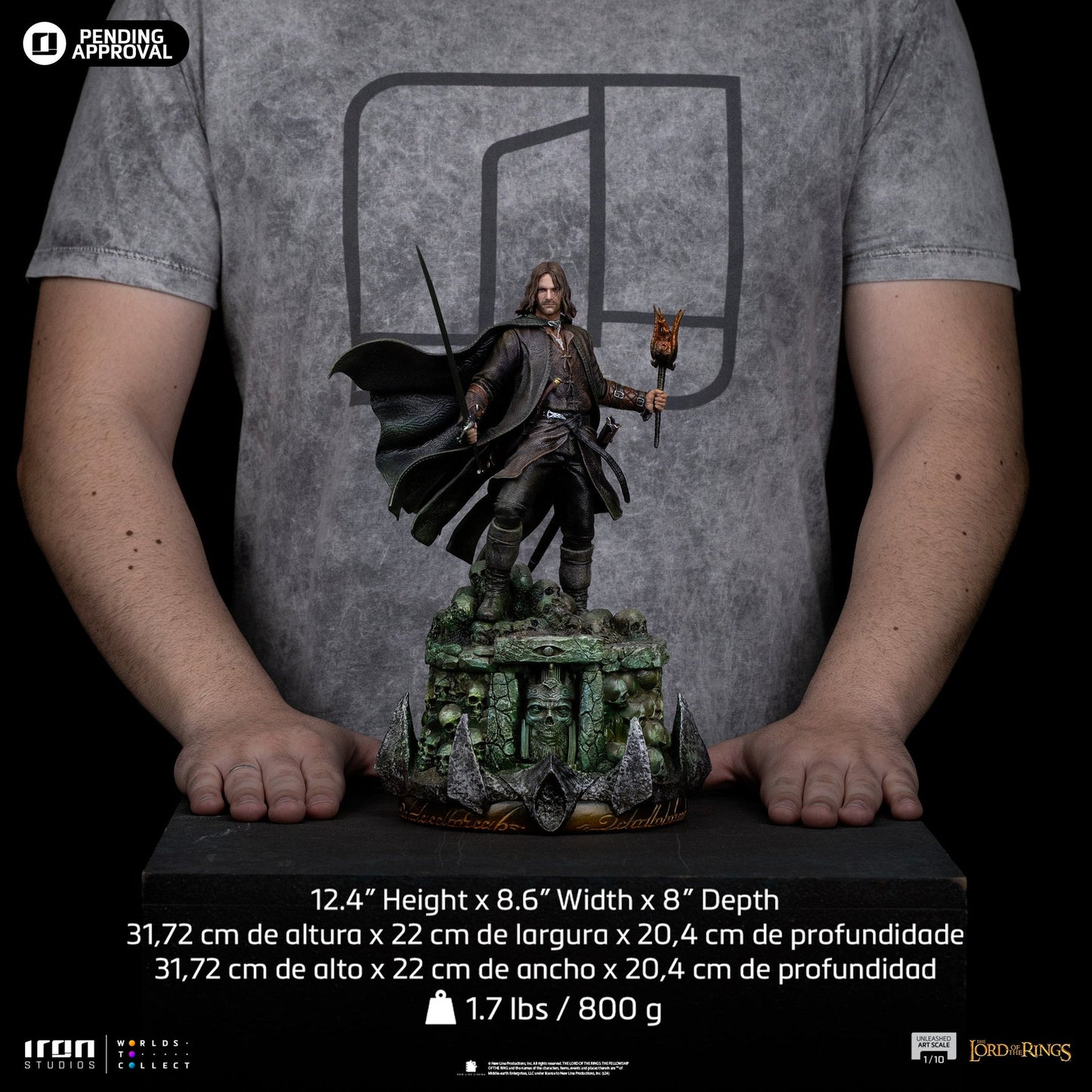 Statue Aragorn Unleashed - The Lord of the Rings - Art Scale 1/10
