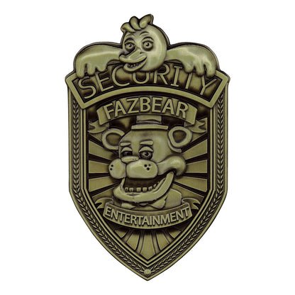 Réplique collector Five Nights at Freddy’s - Security Badge – Antique Brass Edition