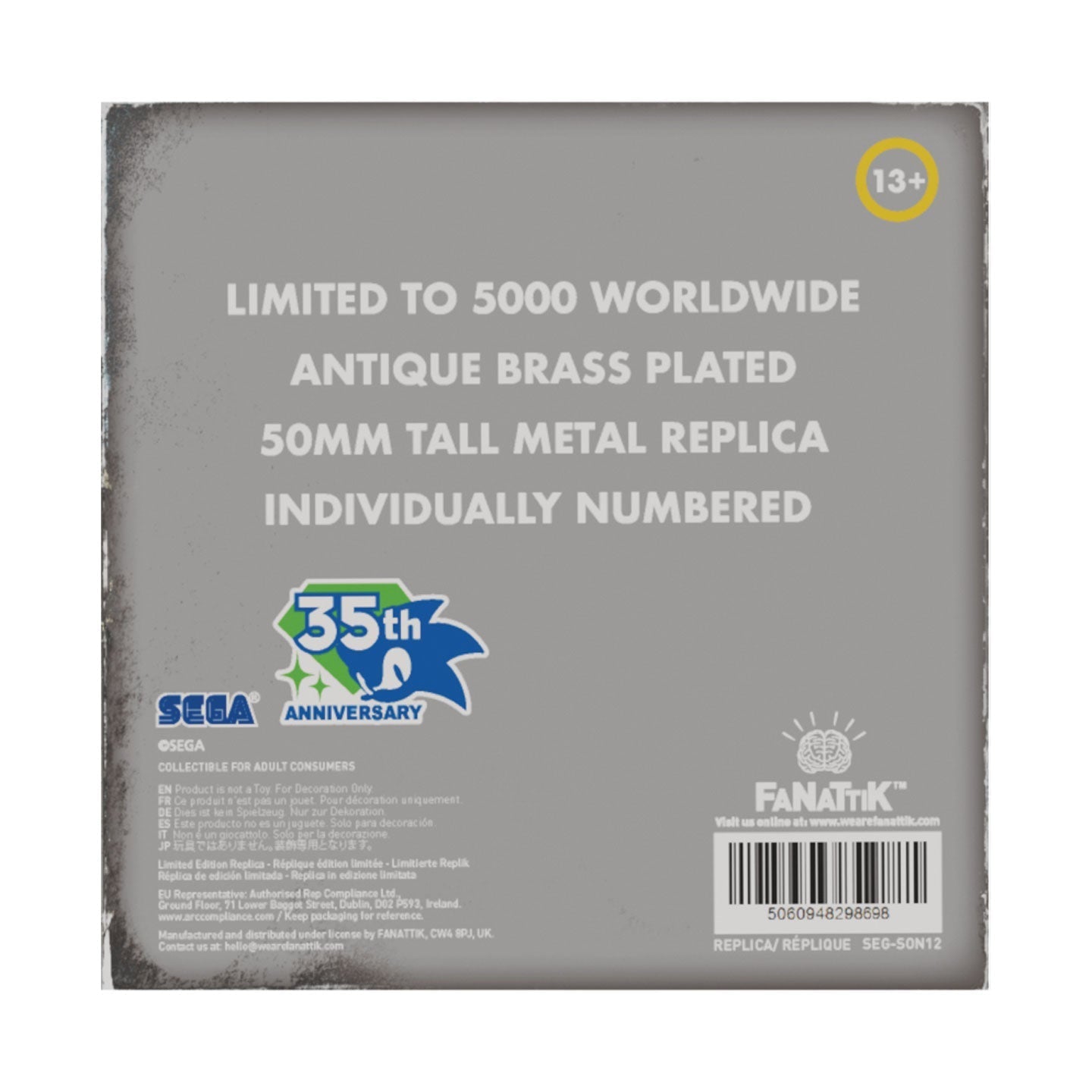 Sonic the Hedgehog – Limited Edition 35th Anniversary Metal Boot Replicas
