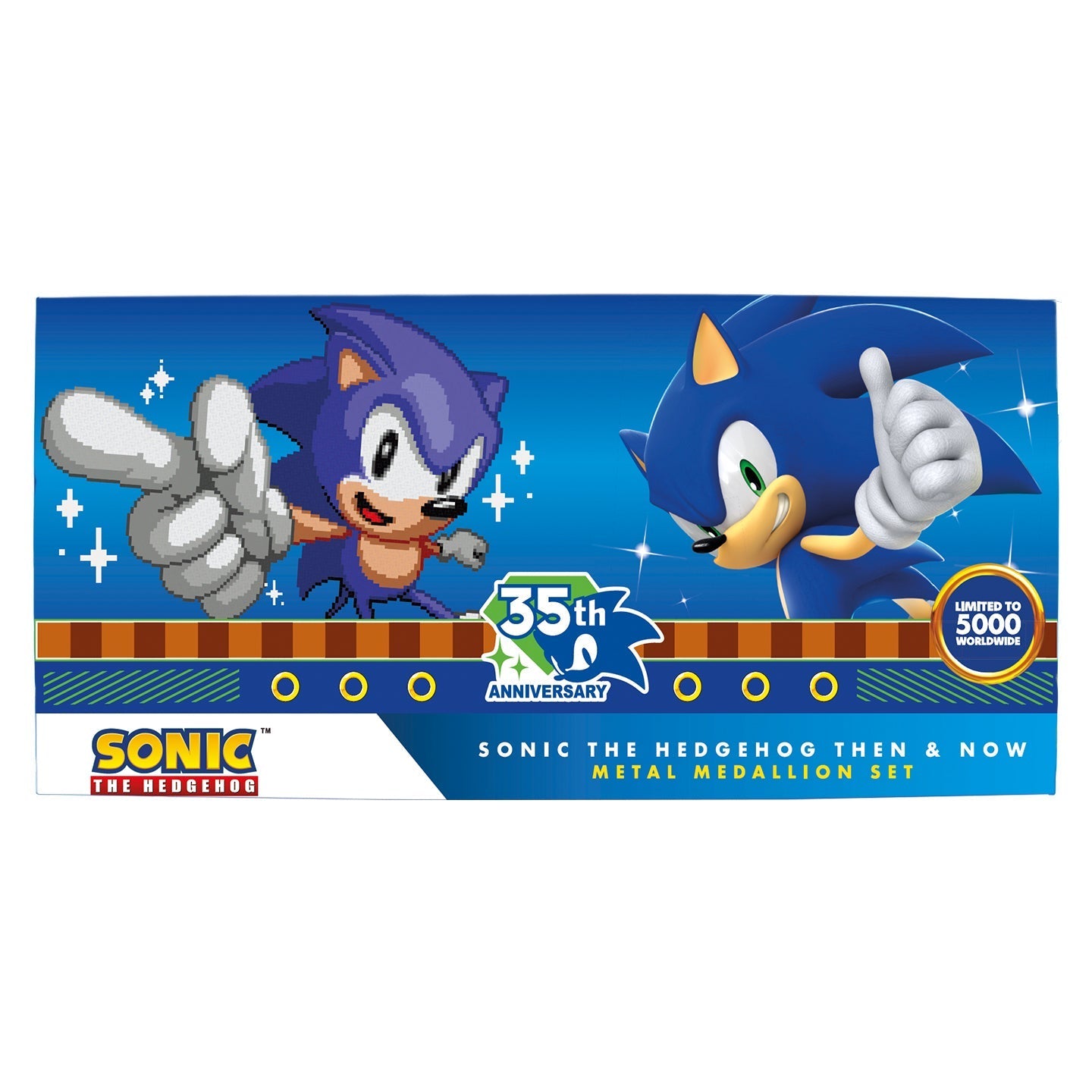 Sonic the Hedgehog – 35th Anniversary Limited Edition Then & Now Medallion Set