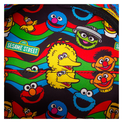 sesame street cookie monster plush cosplay mini backpack with coin bag