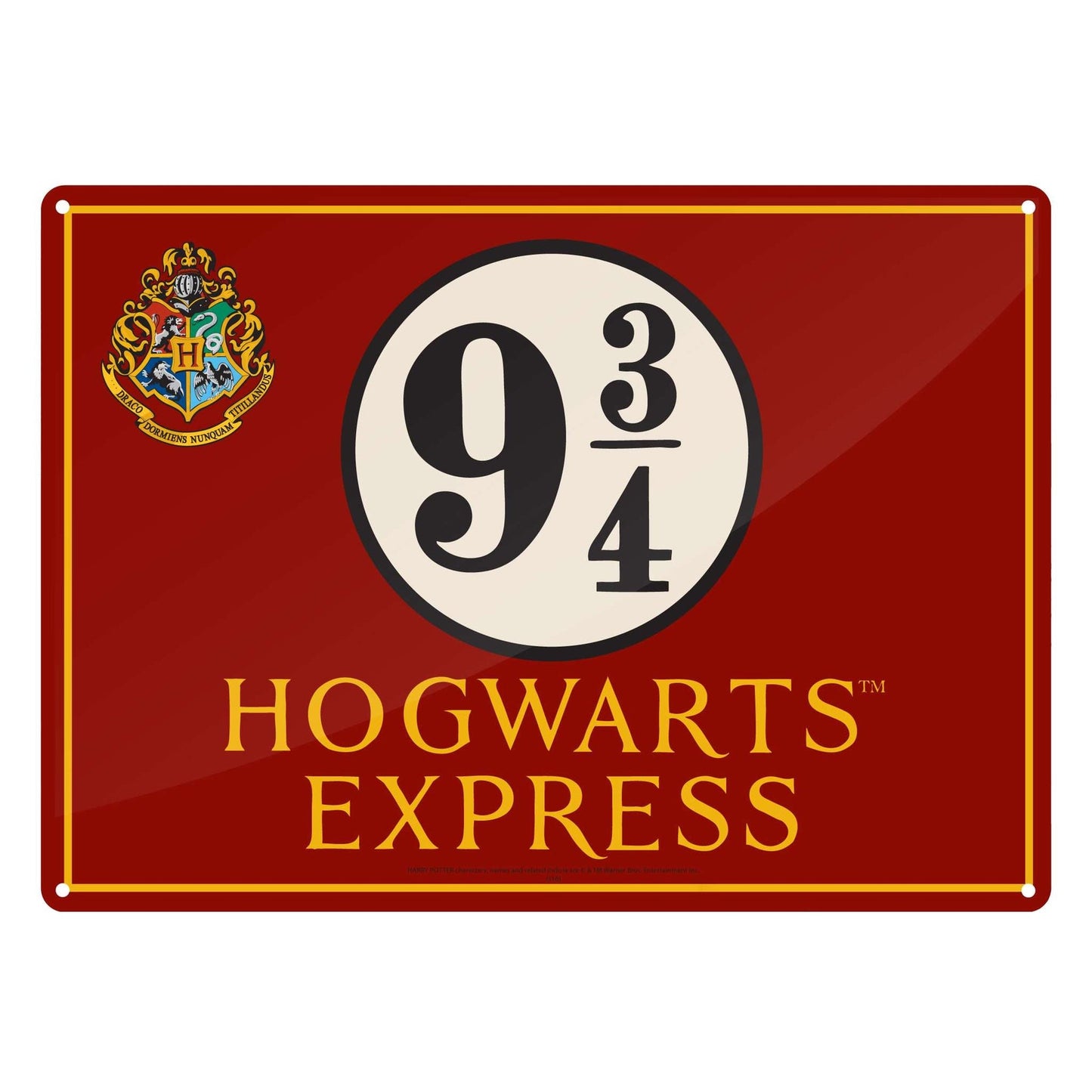 Plaque décorative en métal Harry Potter - Poudlard Express