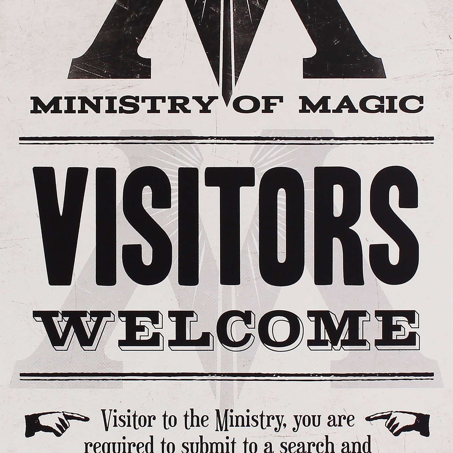 Plaque décorative en métal Harry Potter - Ministère de la Magie